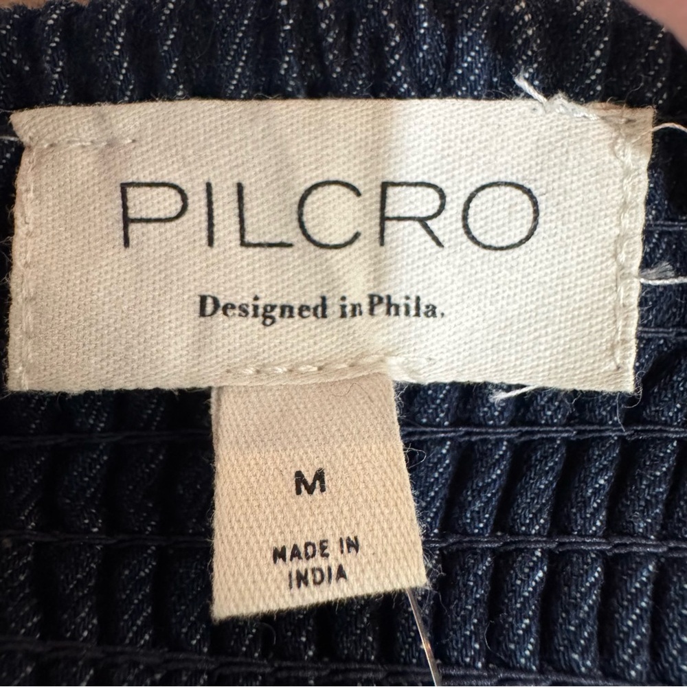 NWT Pilcro Anthropologie Sporty Tiered Soft Dark Denim Mini Skirt Women's Medium - Picture 12 of 15